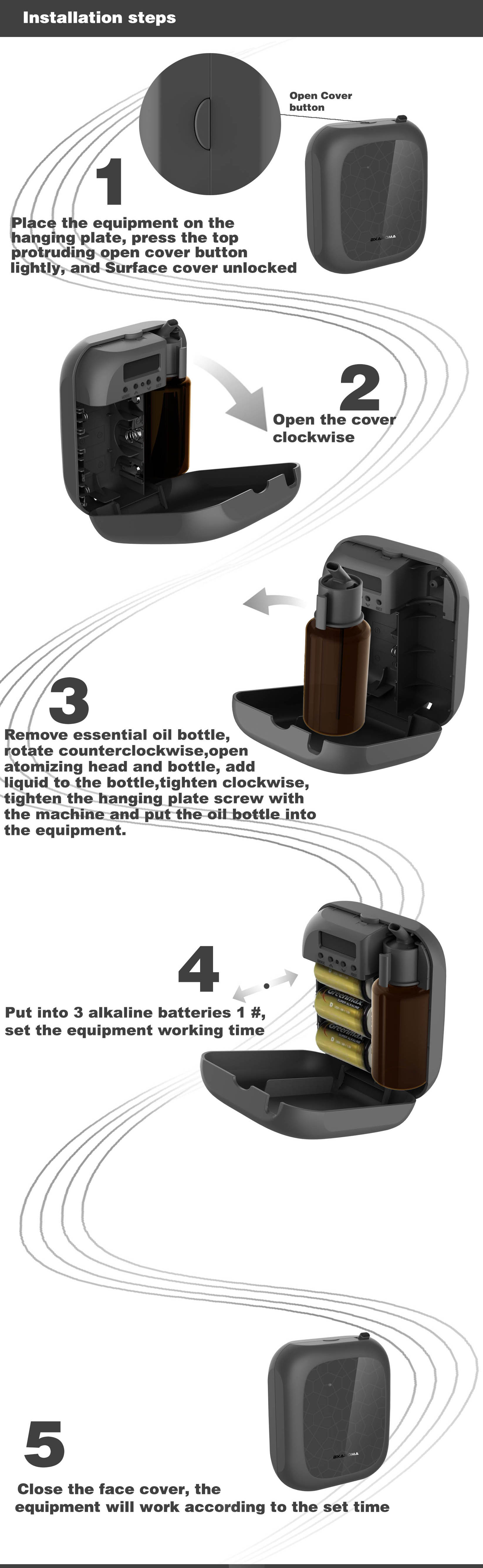 Bluetooth Battery Aroma Diffuser Essential Oil Fragrant Device Scent Diffuser Freshener