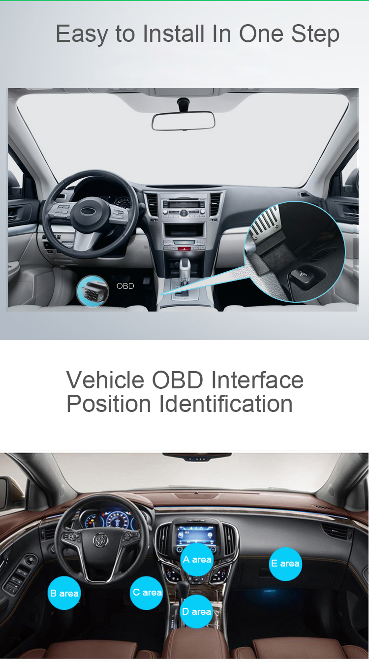5V 12V Car Charger Power Extension Cables OBD-2 To Type C USB-C Cable For Dashcam