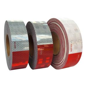 Buy cheap Waterproof Aluminized White And Red DOT C2 COT-C2 Reflective Sticker Tapes product