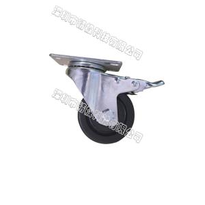 Anti Static ESD Swivel Caster Wheels Flat Bottom Double Brake