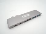6 IN 1 SD TF Card Reader Thunderbolt 3 Multiport Usb C Hub