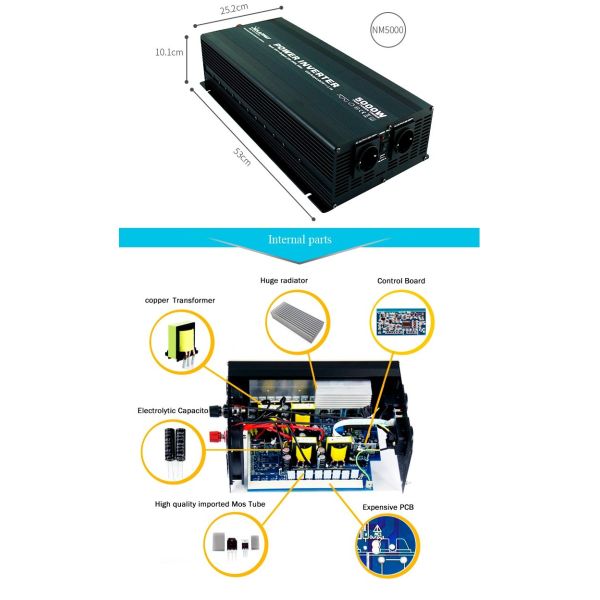 12V 24V 48V DC Modified Sine Wave Power Inverter For Off Grid System