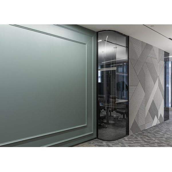 Interior Office Wooden Partition Wall Supplier Solid / Glass Partition Wall