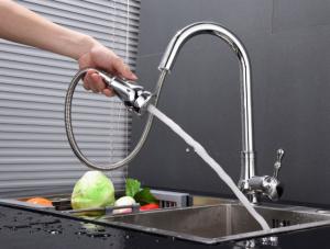 Buy cheap 304SUS 360 Degree Flexible Retractable Sink Faucet With Sprayer product