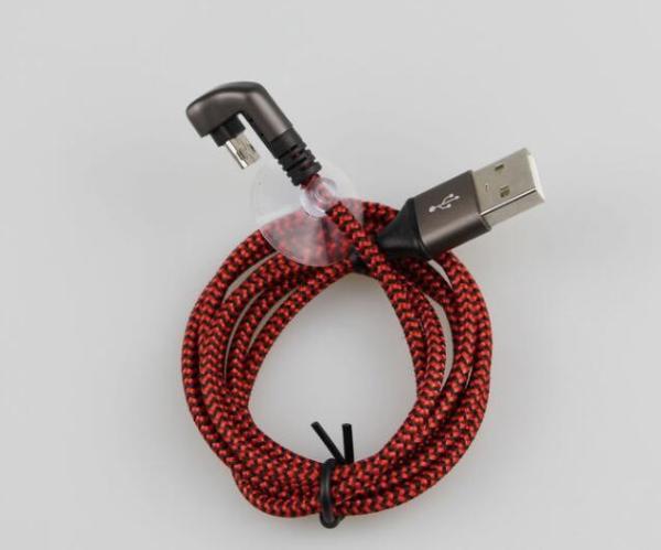 Quality Zinc Android Devices Right Angle USB Cable / Left Angle Micro USB Cable for sale