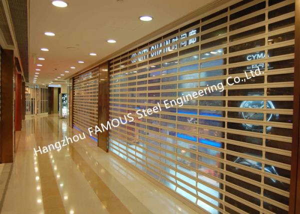 Quality Motorized Crystal Clear Commercial Rolling Doors Polycarbonate Overhead Doors For Sale for sale