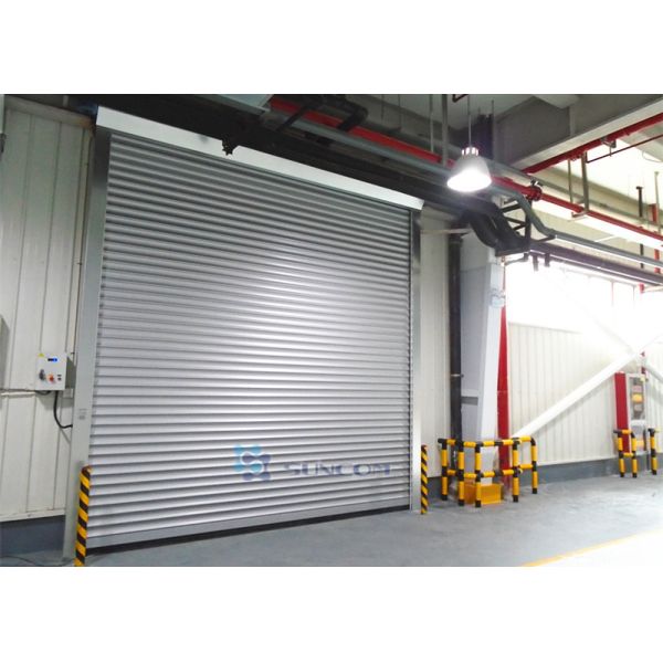 Aluminum Alloy Panel Workshop Industrial Security Doors Wind Load Max 30m / s