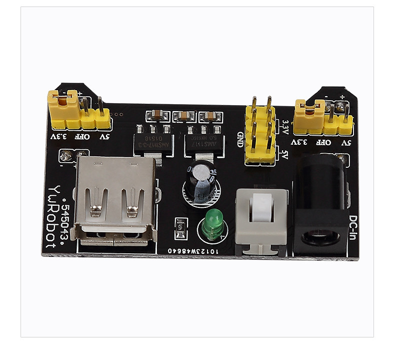 Solderless Breadboard Kit 3.3V 5V Plug-In Breadboard Power Supply