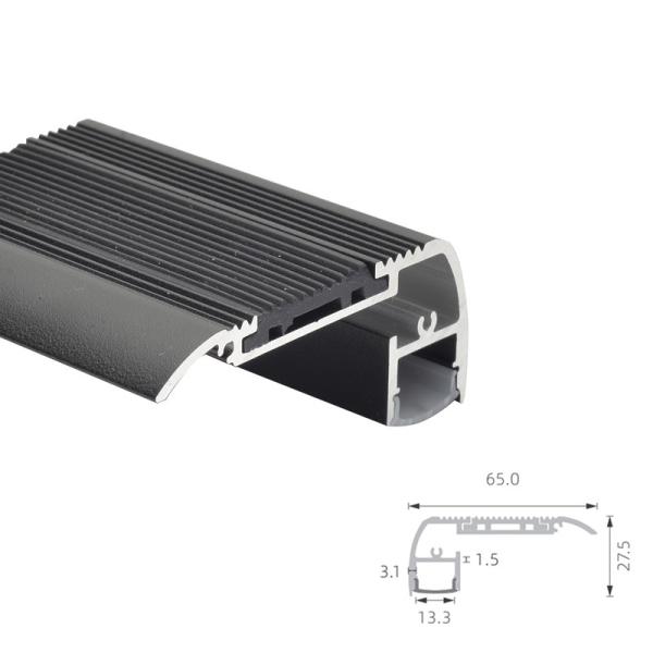 Quality Opal Anodized H27.5mm LED Aluminium Extrusion Profiles Spray Coating for sale