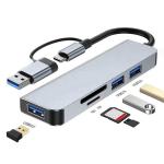 USB A/C Input USB 3.0 Type C Multiport Adapter Docking Station with SD/TF Card