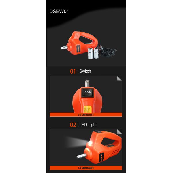 12V DC 3T Electric Hydraulic Floor Jack And Tire Inflator Pump And Flashlight