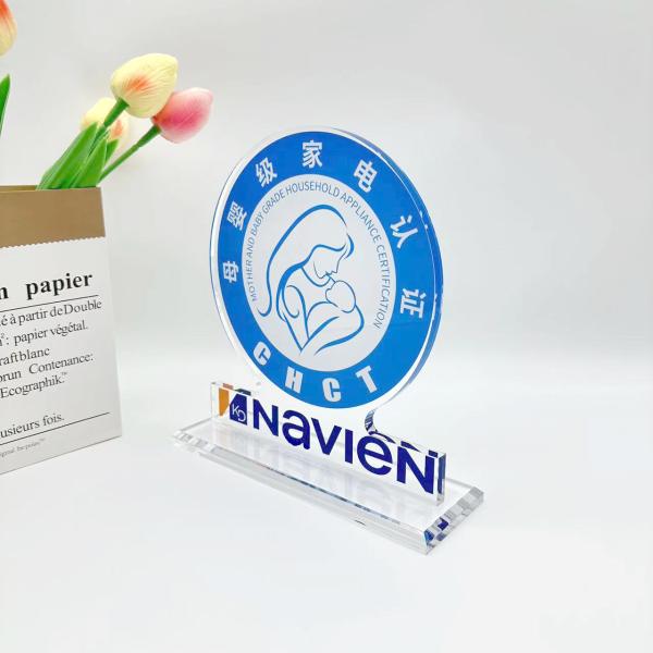 Quality Stylish Clear Cast Acrylic Trophy Awards 8'' H Custom Printing For Celebration Event for sale