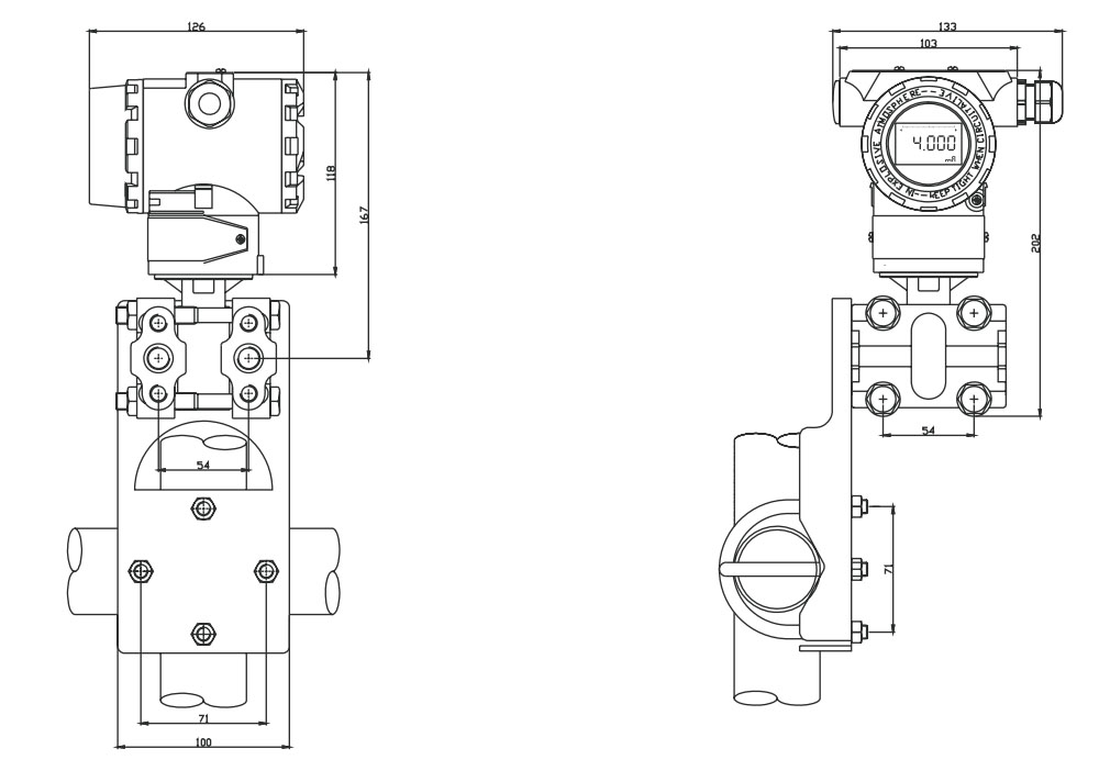 STK335 differential pressure transmitter 4 to 20mA HART