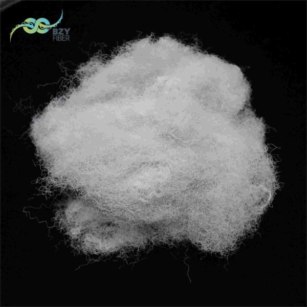 Quality 70D Recycled Non Siliconized Hollow Conjugated Polyester Fiber 72mm Gray for sale