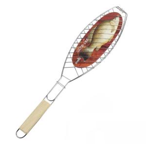 China OEM ODM Non Stick Bbq Grilling Mesh durable With Wooden Handle on sale