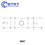 DBA7 Single Phase EMI Filter Universal Series 20A-30A Power Supply Noise Filter