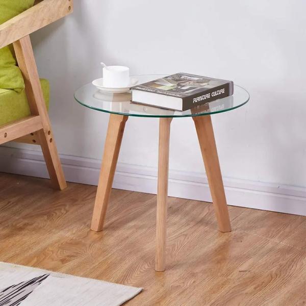 Quality Customizable Modern Glass Coffee Table Exquisite Matching Glass Round Table for sale