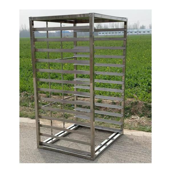 Quality Bakery Bread Folding Cooling Tray Rack Trolley 304 Stainless Steel for sale