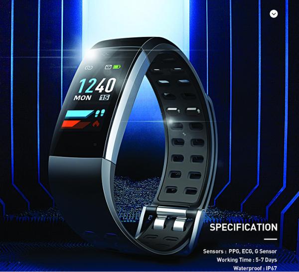 Quality PPG ECG Replaceable Straps Smart Fitness Band for sale