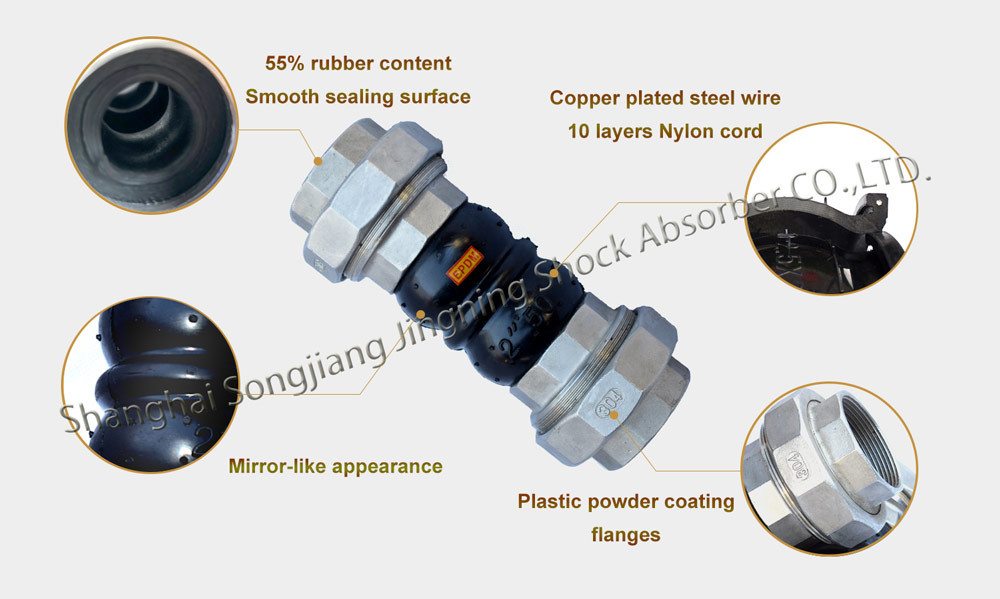 Bellows Type Threaded Expansion Joint Flexible Rubber Expansion Joint