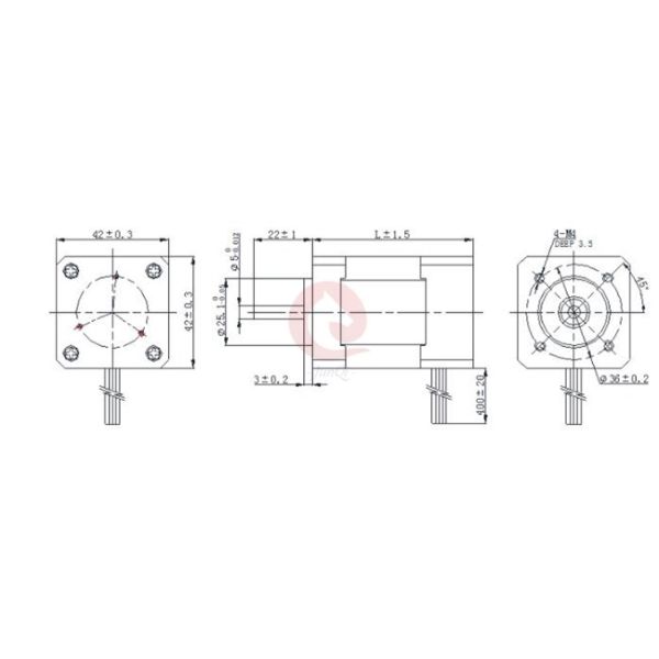 42mm 4000RPM 250mN.M NEMA17 24VDC High Speed BLDC Motor Low nise high quality