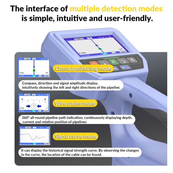 Intelligent Underground Pipeline Detector Pipeline Burial Depth Positioning