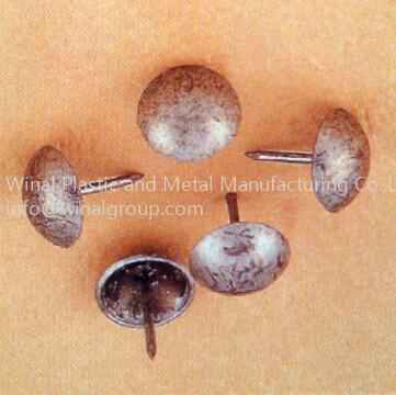 Quality Chrome color bubble nail,Dia 18mm mould8015,iron with plating as per request. for sale