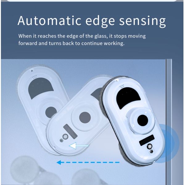 Household Huidi Automatic Window Vacuum Cleaning Robot with 2800Pa Suction US Plug