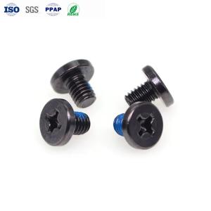 M0.8 M1.0 Micro Screws Carbon Steel Black Nickel Cross Micro Fasteners Circuit Board Adhesive