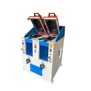 semi-auto double head pneumatic cover-type shoe sole attaching machine