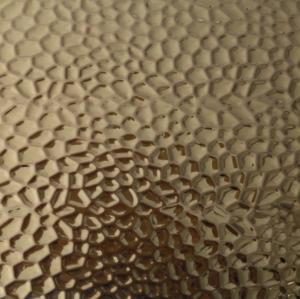 Hot Designed sheet Gold color mirror bright finish hammered stainless steel sheet for wall cladding