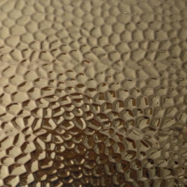 Quality Hot Designed sheet Gold color mirror bright finish hammered stainless steel sheet for wall cladding for sale