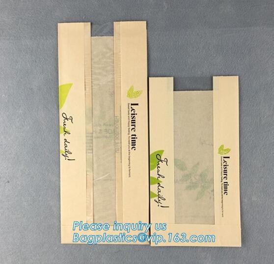 Custom Printing Recycled Brown Kraft Paper Bags,Custom Printed Factory Glassine Paper Bread Small Brown Bag, bagease