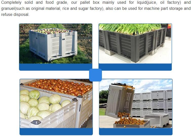 Heavy duty stackable attached lid turnover box, Stackable and nestable plastic shipping tote box for storage or moving