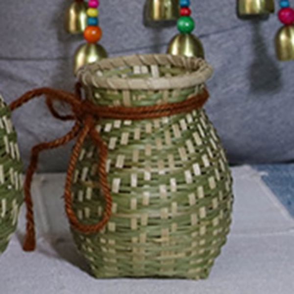 Handmade Woven Basket, Bamboo Baskets, Wall Hanging Basket For Fishing, Bamboo Decorative Storage Bins For Organizing PE Baskets Polypropylene Basket