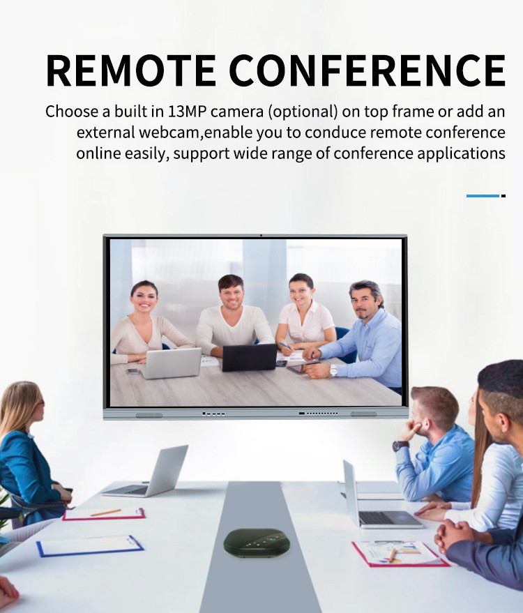TFT LED 75'' Interactive Touch Screen Monitor Android 11 With AIO PC, IR Tec, Built In Camara
