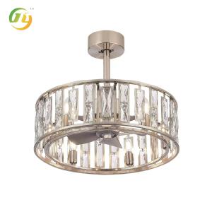 China SENKAI Modern Luxury Crystal Chandelier Round Led Ceiling Light For Bedroom Lamp Ceiling Fan With Light on sale