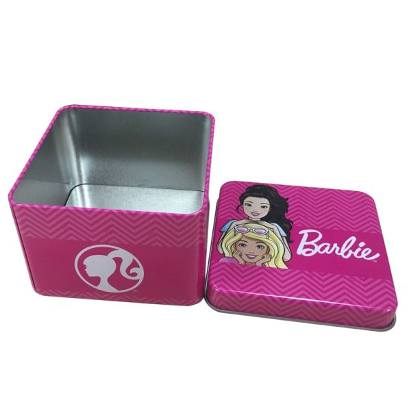 Promotional Metal Square Tin Box Watch Gift Tin Packaging Containers CMYK Printed Square Metal Boxes