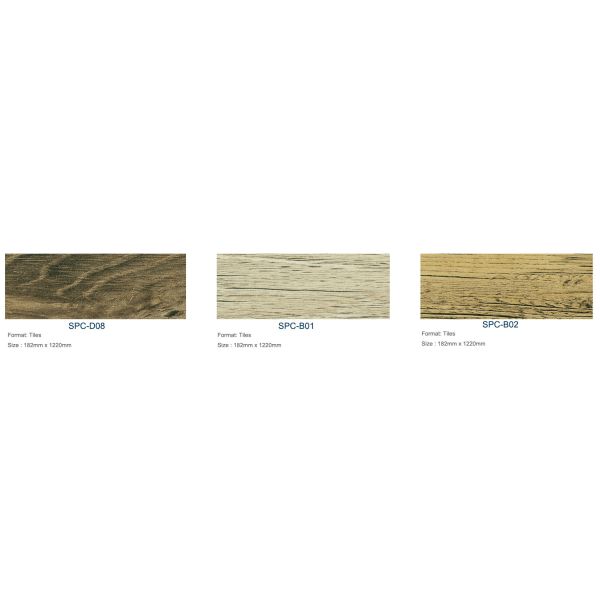 Distressed SPC Click Vinyl Flooring PVC SPC Waterproof Flooring 2m 2.5m Width