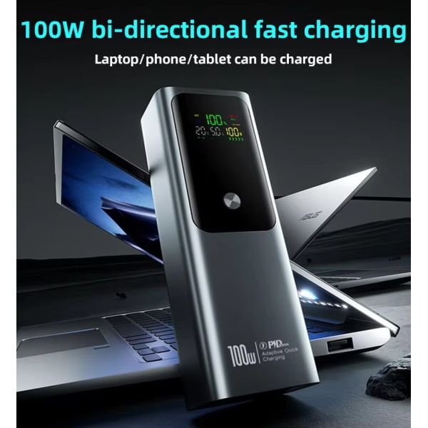 65W PD Charger Power Bank High Capacity 20000mAh Battery Pack for Fast Charging Laptop