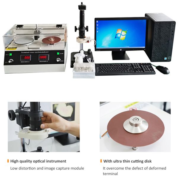 Bench Top Test Crimping Terminal Cross Section Analyzer Machine