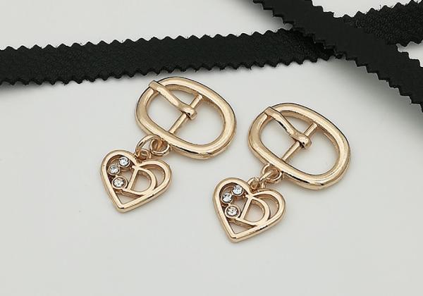 Quality Zinc Alloy Small Metal Buckles , Oval Shape Shoe Buckle Clips Abrasion Resistance for sale