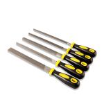 Round File High Carbon Steel Flat File with Handle Tooth Pattern Bidentate