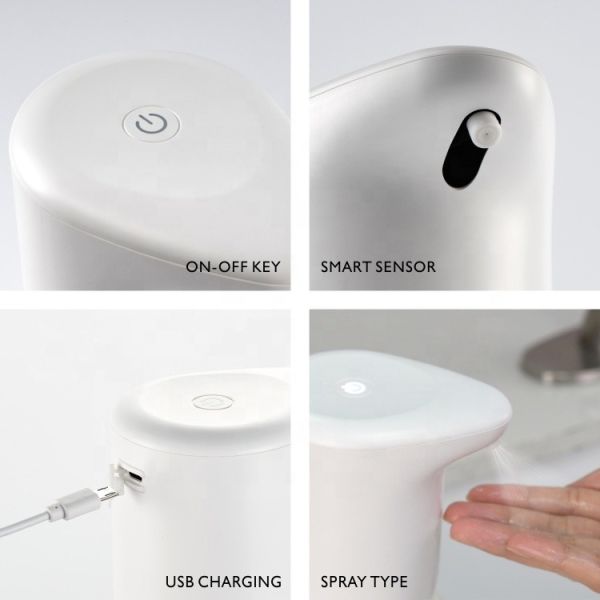 PP Touchless Alcohol Spray Dispenser 400ML Wall Mounted