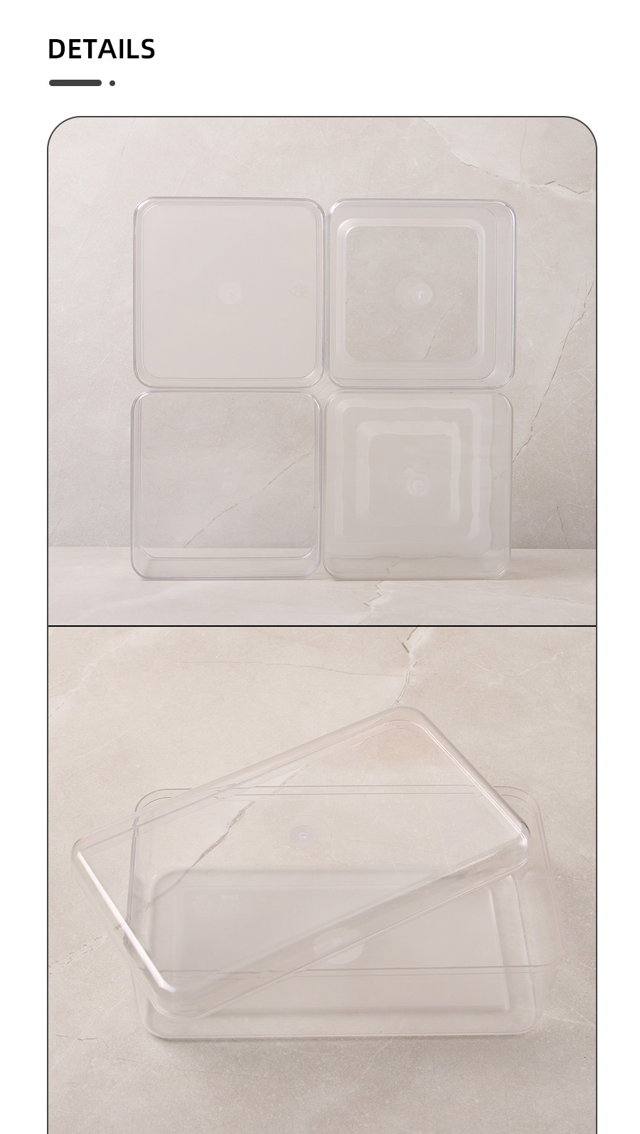 Rectangular Food Customize Packing Boxes PET Biscuits Candy Storage Box