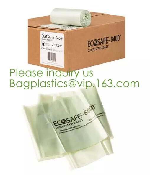 custom size 100% biodegradable EN13432 compostable trash bags from China factory,OK COMPOST bio degradable plastic bag