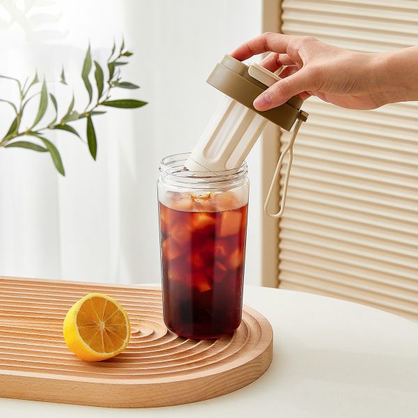 16oz / 480ml 2 In One Lid Options Cold Brew Coffee Maker With Mesh Filter