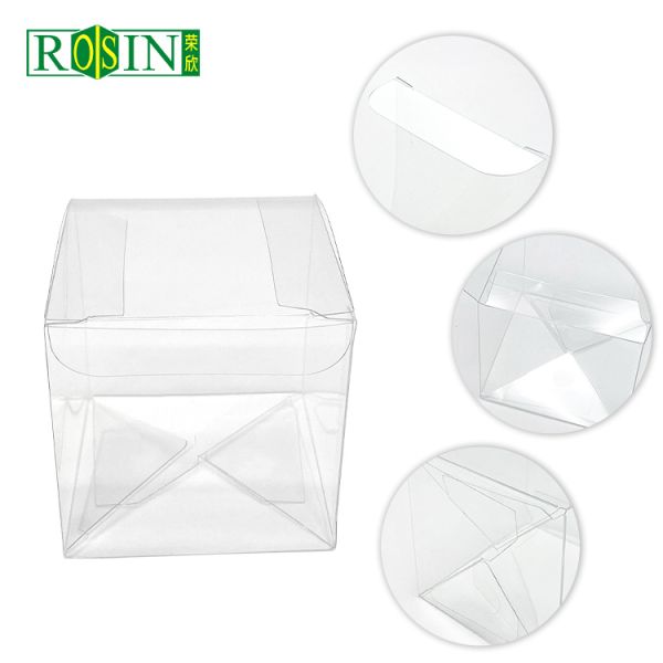 Recyclable Clear PVC PET Folding Box Square Angel Style Plastic Packaging for Christmas Gifts Candies Collectibles