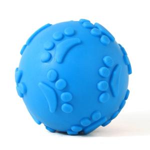 Interactive Dog Ball Toy with Squeaker | Premium TPR Paw Print Chew Toy for Small to Large Dogs | Durable Pet Training Ball for Dental Health & Exercise
