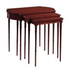 Solid Wood Nesting Side Coffee Table Irregularity Top Rustic Nesting Tables